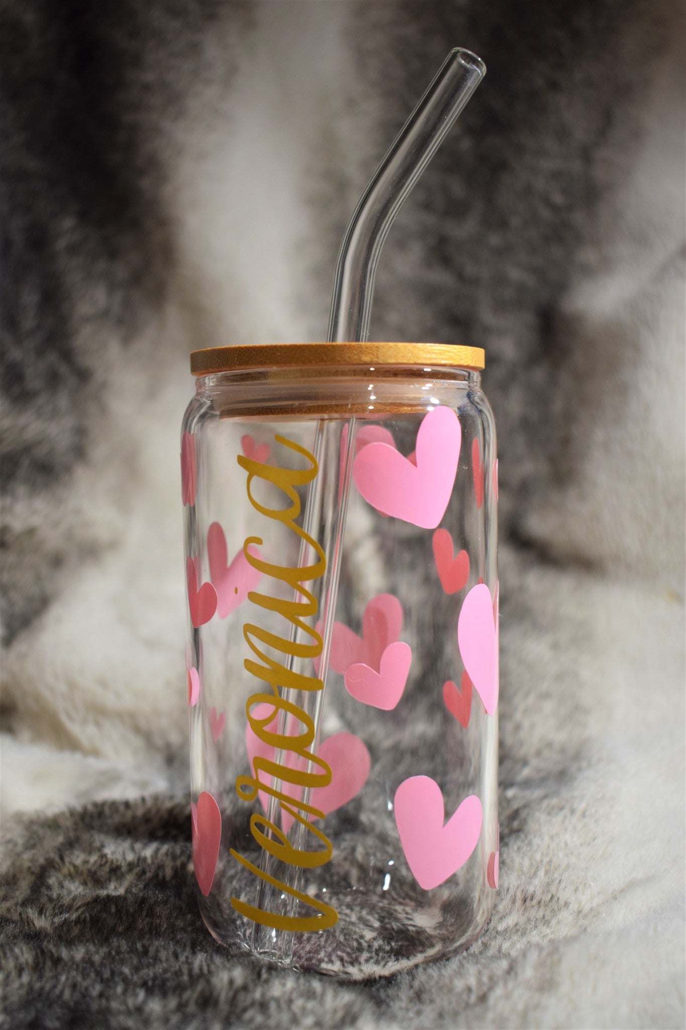 Valentine's Day Glass can