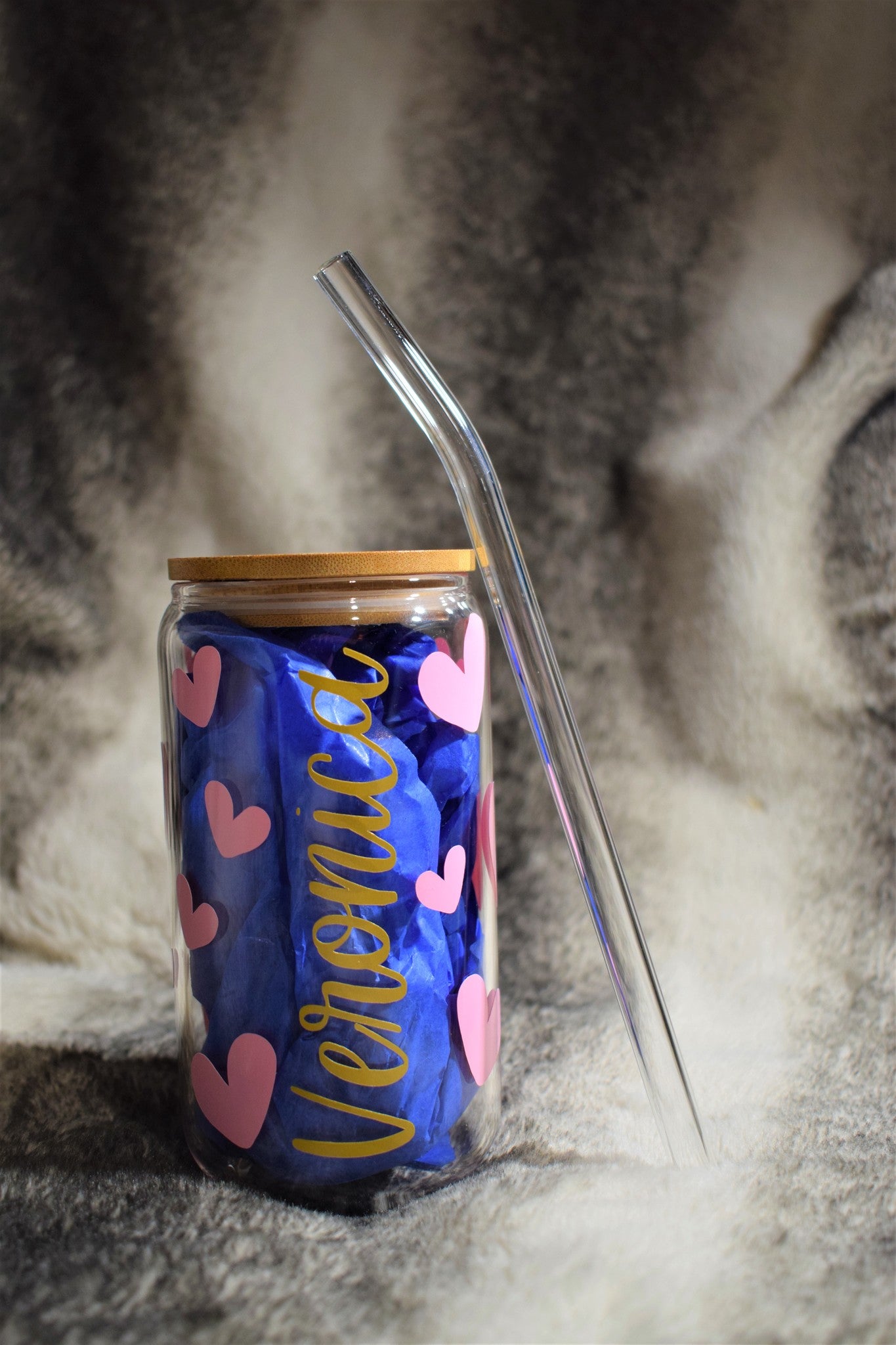 Valentine's Day Glass can